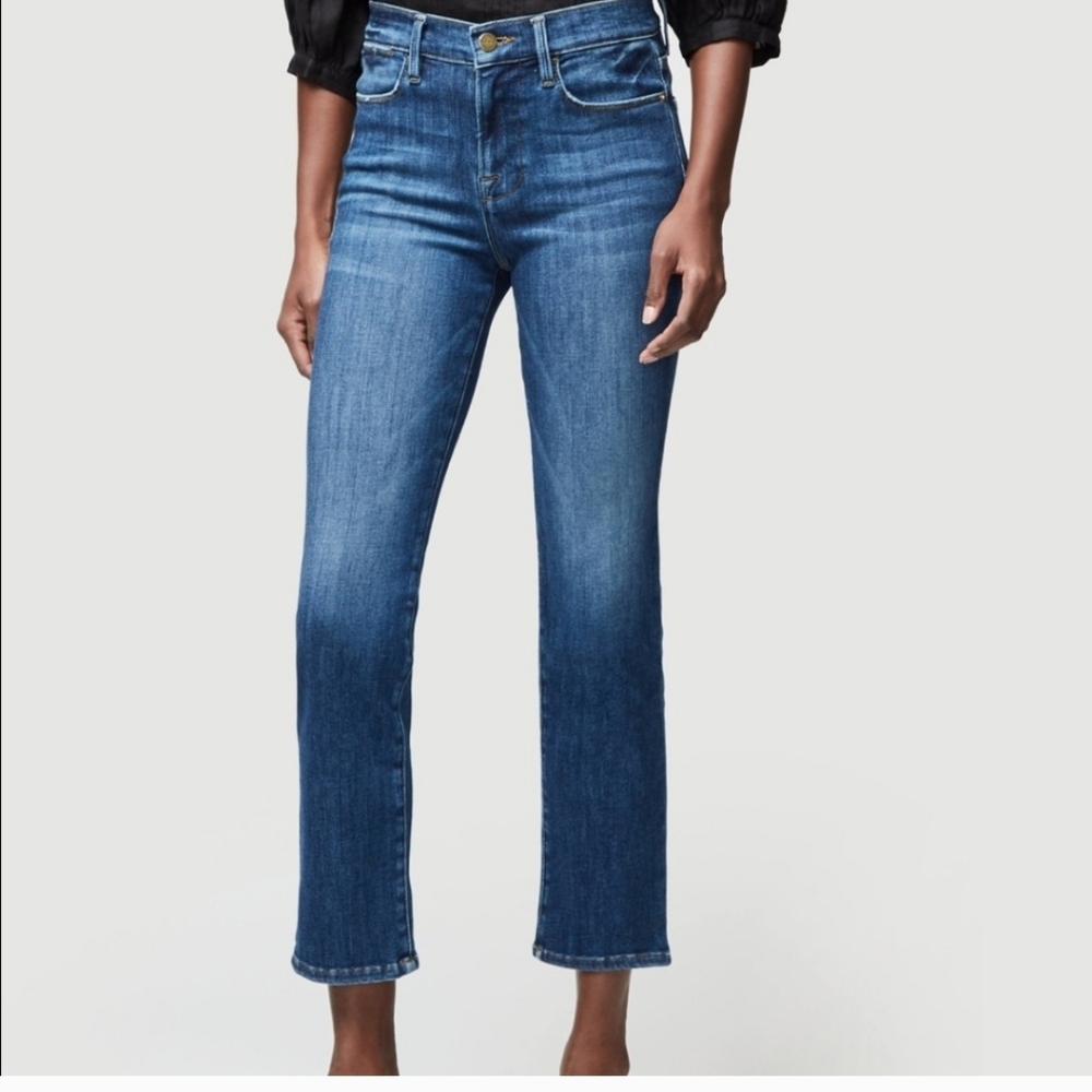 Frame Le High Straight High Rise Ankle Jean In Best - Picture 12 of 16